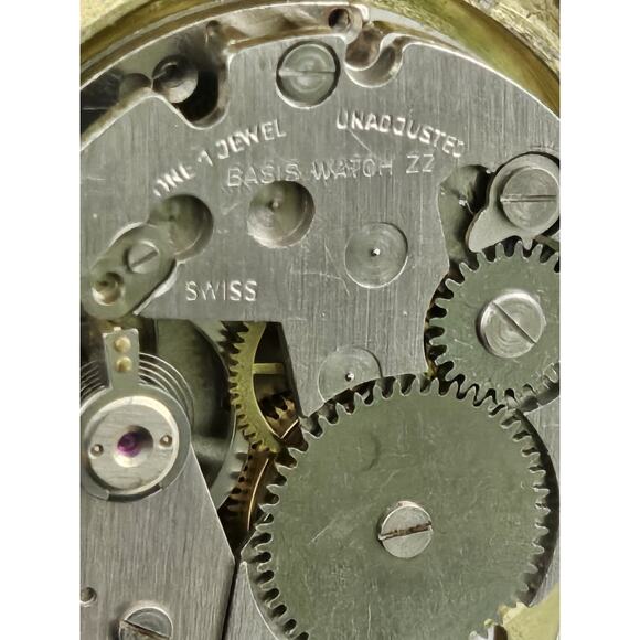 Manson Swiss Watch 10k Black Hills Gold Band Manual Wind Runs Expansion Band